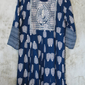 Dress - Dark Blue Patterned